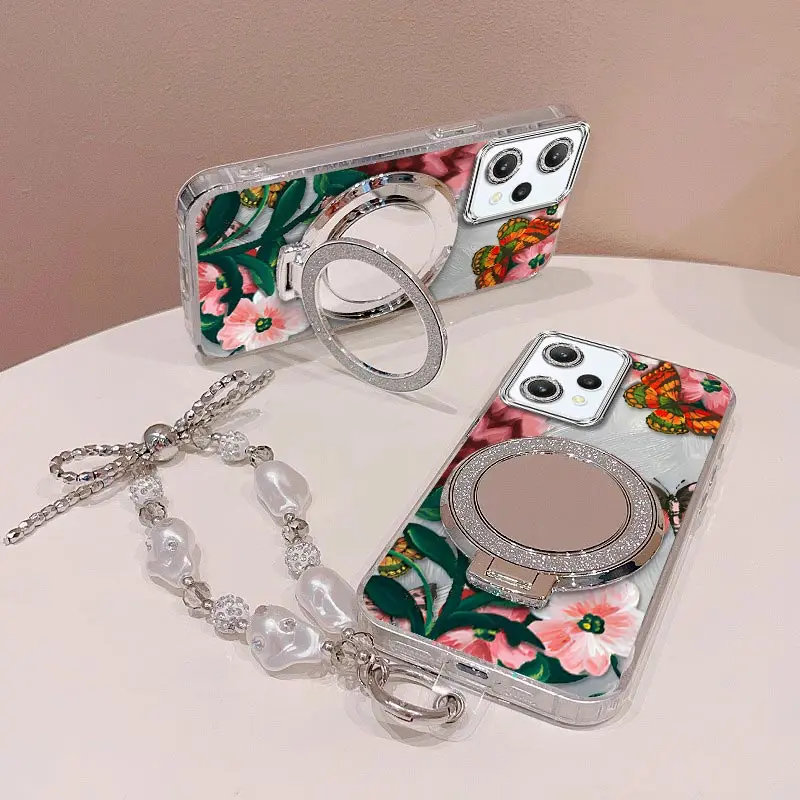 Vivid Flowers Bracelet Holder Phone Case Cover