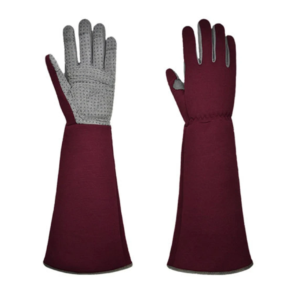 A Pair of Non-Slip Long Protective Durable Thickened Gloves Gardening Construction Gloves Long Chore