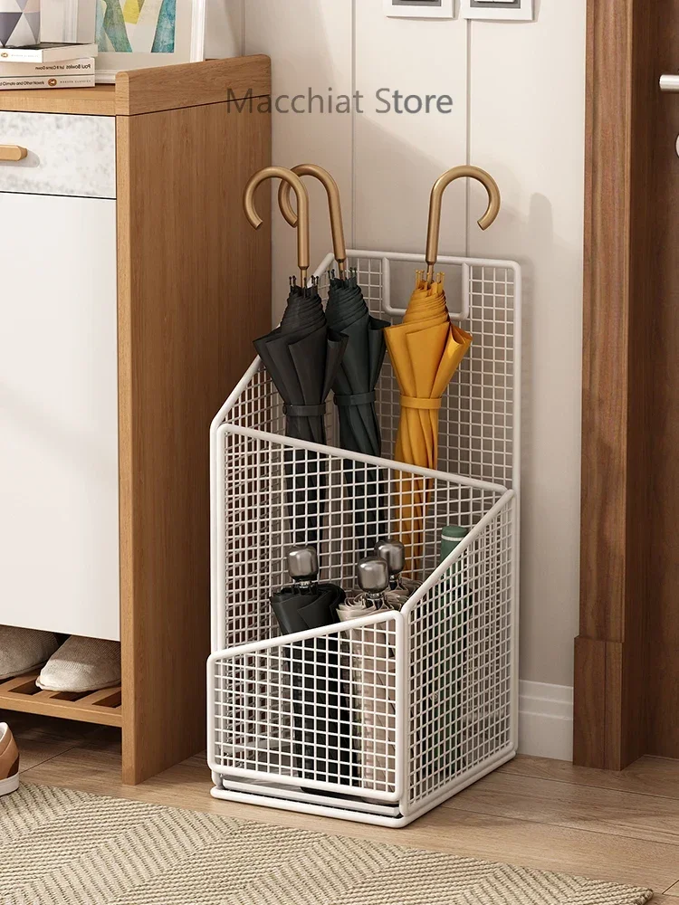 Simple Metal Hollow Drainpipe Frame Indoor Support Umbrella Home Creative Storage Treasure 우산걸이
