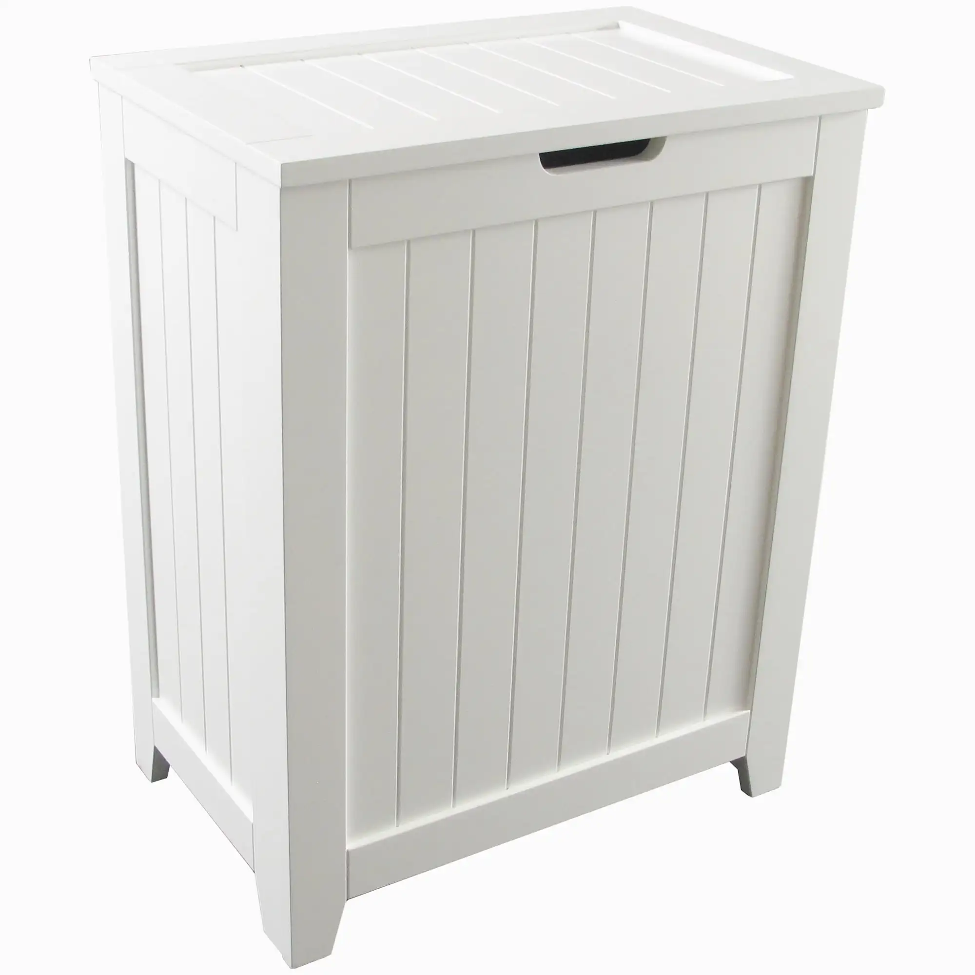 

Redmon Contemporary Country Collection Laundry Hamper, White