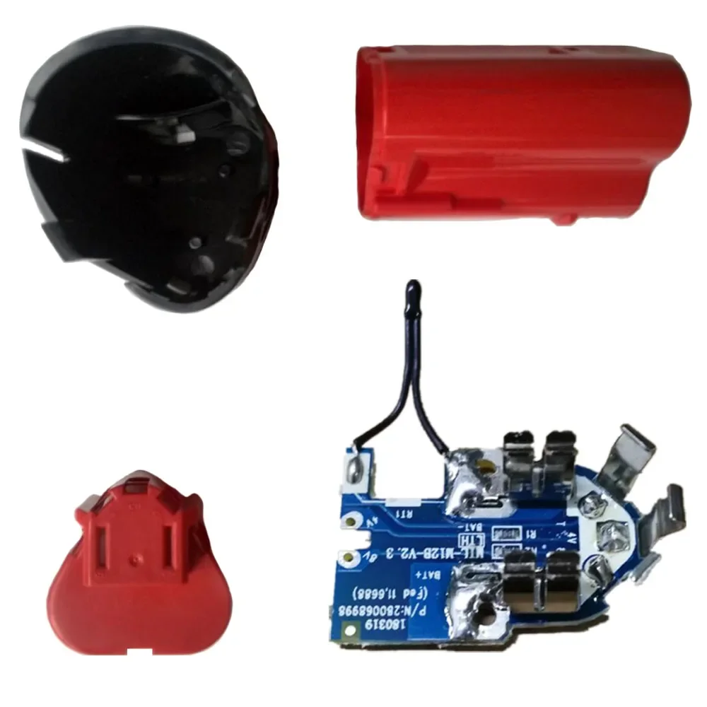 핫 12V 배터리 플라스틱 케이스 (배터리 셀 없음) PCB 회로 기판, 밀워키 12V 1.3Ah 1.5Ah 48-11-2411 리튬 이온 배터리용