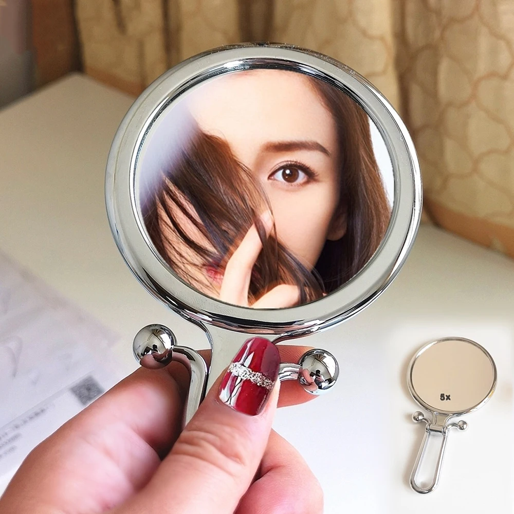 2side Handheld Mirrors 2/5/10/x Magnifying Makeup Mirror Pocket Mirror