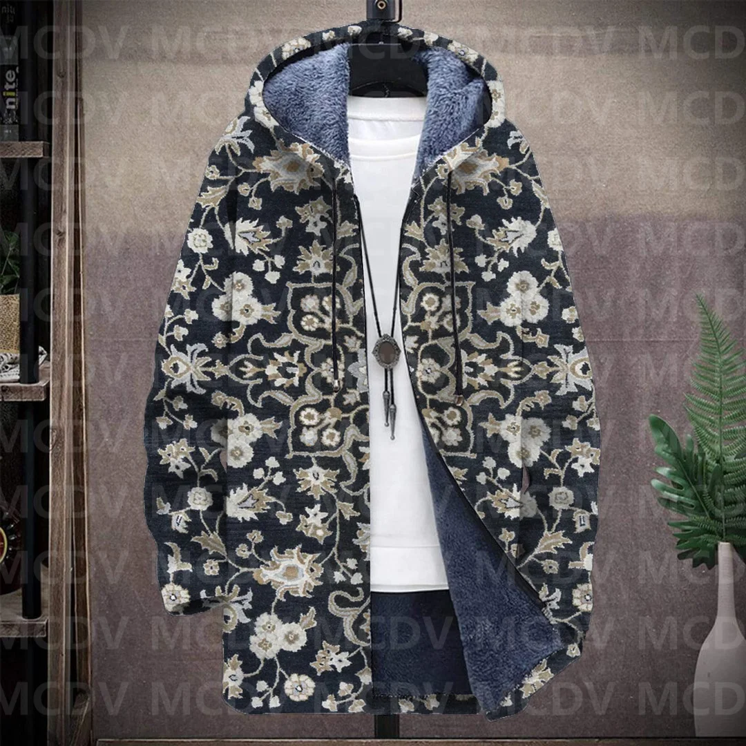 Casaco-de-manga-comprida-de-pel-cia-retr-masculino-estampado-flor ...