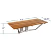 36" ADA Compliant Foldable Teak Wood Shower Seat Bench, 400lb Capacity, Clear Coated for Extra Protection, Folding Wall Mount 3