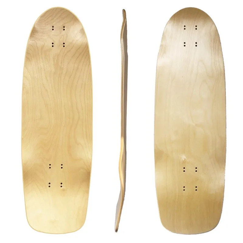 30*10 inch Land surfing skateboard maple 7-layer northeast 30 inch long skateboard with double warped pattern size fish board