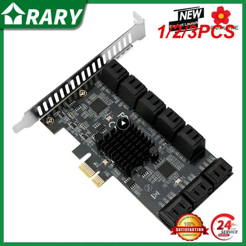 

1/2/3PCS PCIE PCI E SATA 4X 1X to 2/6/10 Ports SATA 3.0 Controller pci Express Multiplier Expansion Card 6Gbps Add On Card Riser