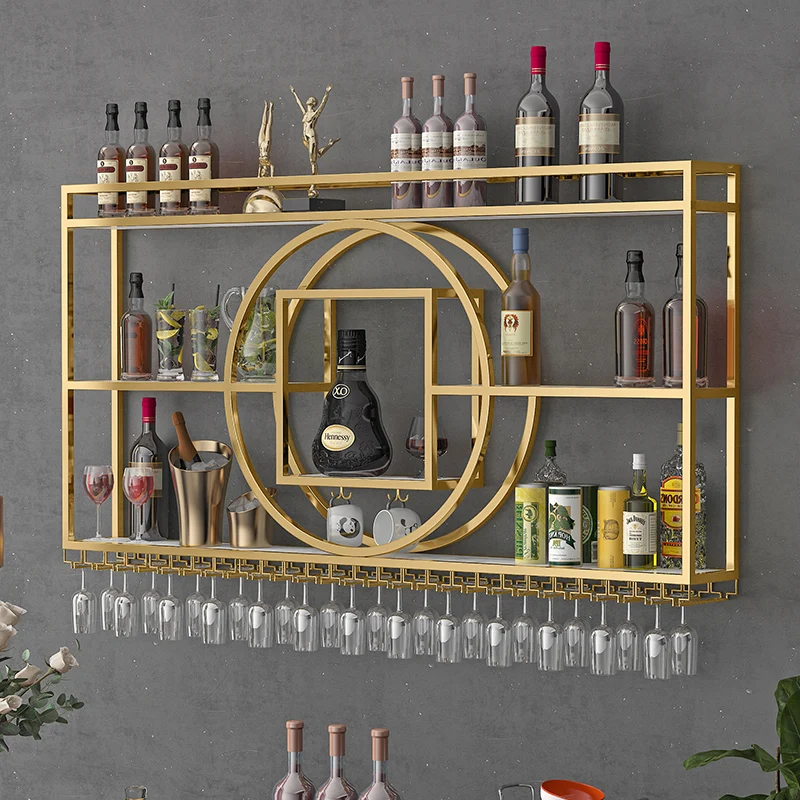 

Cocktail Corner Wine Rack Whisky Drink Commercial Storage Wine Cabinets Salon Display Cremalheira De Vinho Living Room Furniture