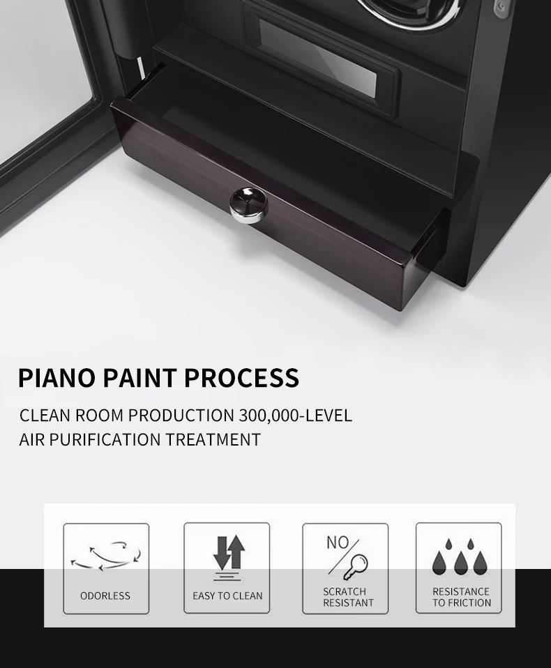 S4f27bb1491364d208c7cebe96c6afc82i Embers Mechanical Watch Winder Automatic Winding Wooden Watch Storage Box Fingerprint Safe With Jewelry Box