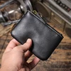 LUOKIR Genuine Leather Coin Purse Men's Small Card Bag Women's Zipper Short Wallet Mini Card Holder Cowhide Money Bag 3