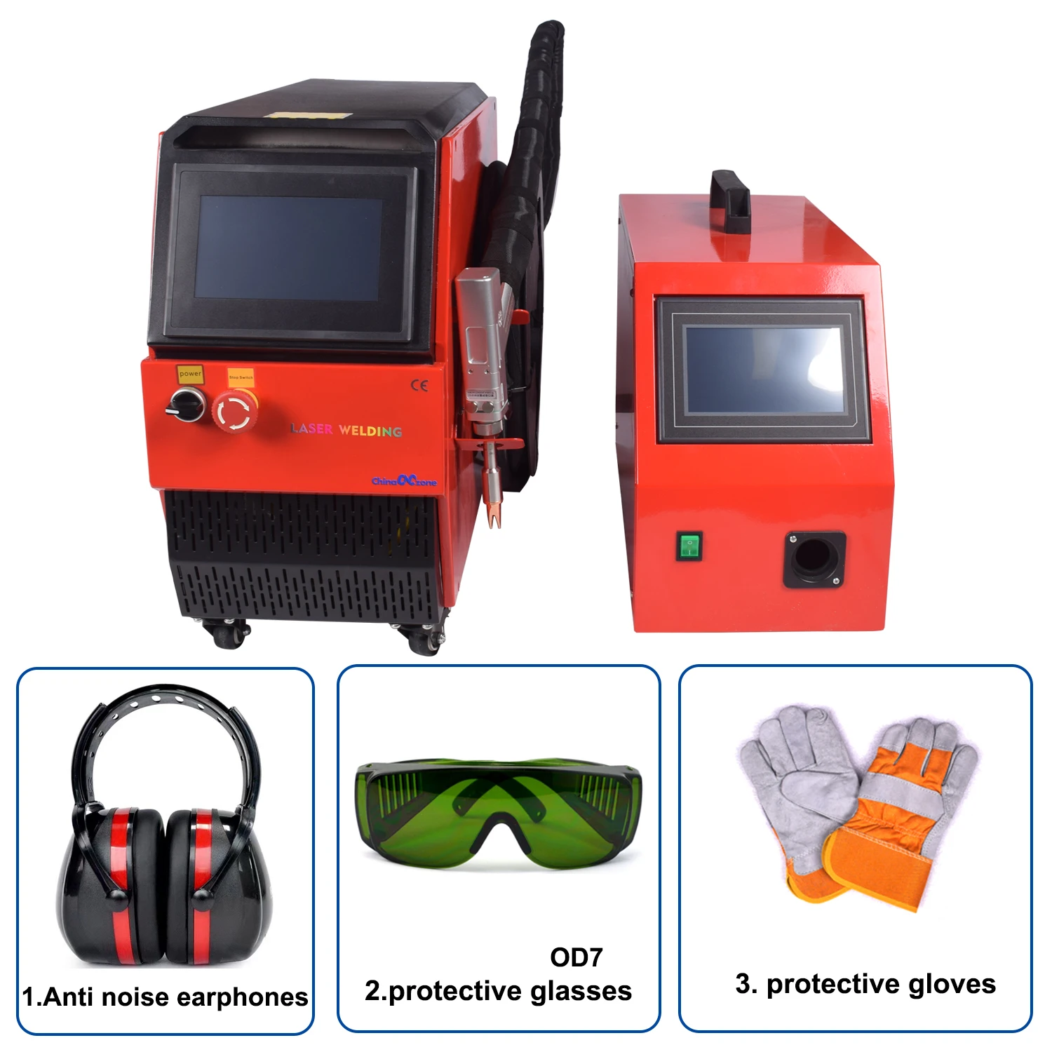 1500W Air Cooling Laser Welder Handheld Fiber Laser Welding Machine 4 in 1 Cutting Welding Cleaning for Metal Air Cooled Laser 4