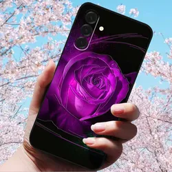 3D Relief Flower Embossed Soft Silicone Case with Cartoon Owl Design - Galaxy A36 5G (60)