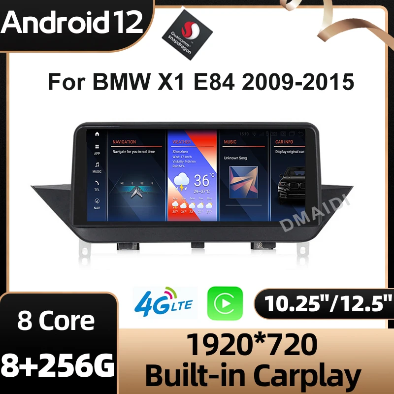 

10.25"/12.5" Android 12 Snapdragon Car Multimedia Player GPS Radio for BMW X1 E84 2009-2015 Stereo Carplay