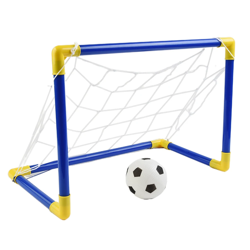 

Hot Football Goal Post Frame Set Hot Sale Indoor Mini Folding Soccer Goal Post Net Set+Pump Home Game Toys Child Birthday Gift