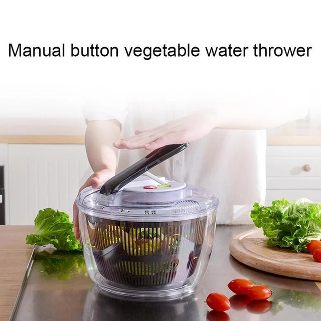 Kitchen Salad Spinner, Press Type Stainless Steel Vegetable Salad Spinning  Dryer, Manual Vegetable Washer Dryer, Fruit Drain Basket, Vegetable And  Fruit Spinning Dehydrator, Lettuce Spinner, Strainer Basket, Kitchen  Supplies, Kitchen Gadgets 