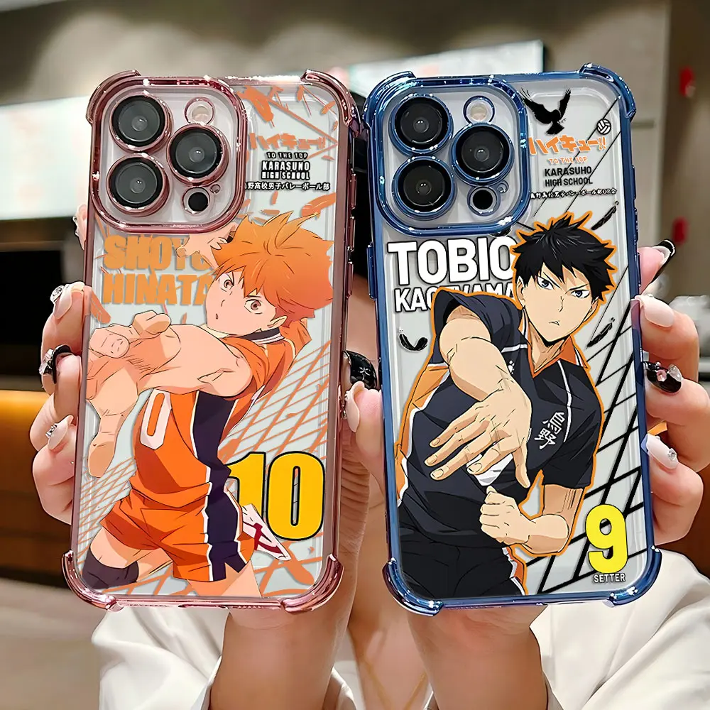 Premium Haikyuu Shoyo Hinata Plating Anti-Fall Airbag Case