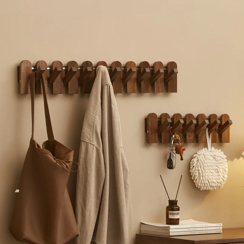 

Black walnut solid wood piano keys hanging coat rack wall hanging wall entryway coat hooks into the doorway coat clothes hooks