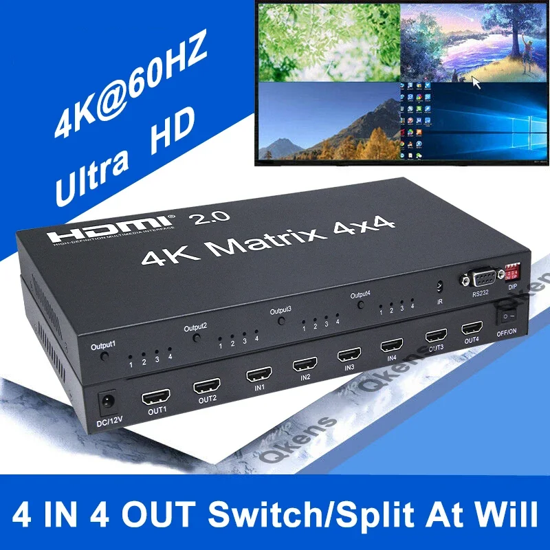 4k-60hz-true-hdmi-matrix-4x4-hdmi-2-0-matrix-2x4-4x2-switch-splitter
