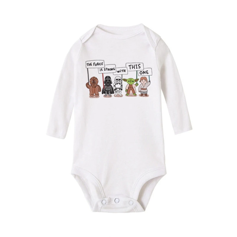 Newborn Baby Boys Long Sleeve Romper Toddler Star Wars Girls Bodysuits Infant Jumpsuit Playsuit Outfits Clothes Spring Costumes 3