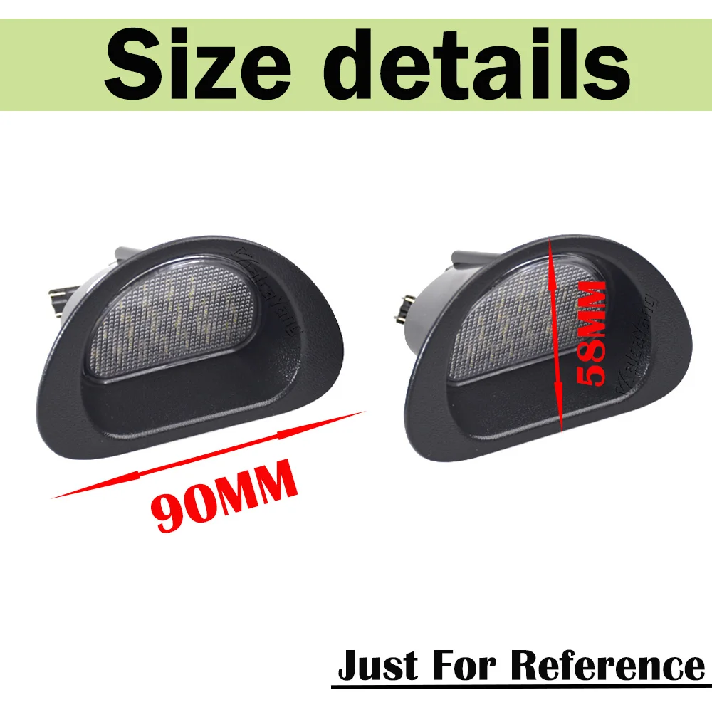 รูปสินค้า ป้ายทะเบียน LED 2 ชิ้น ไฟสัญญาณ สำหรับ Citroen C1 & Peugeot 107