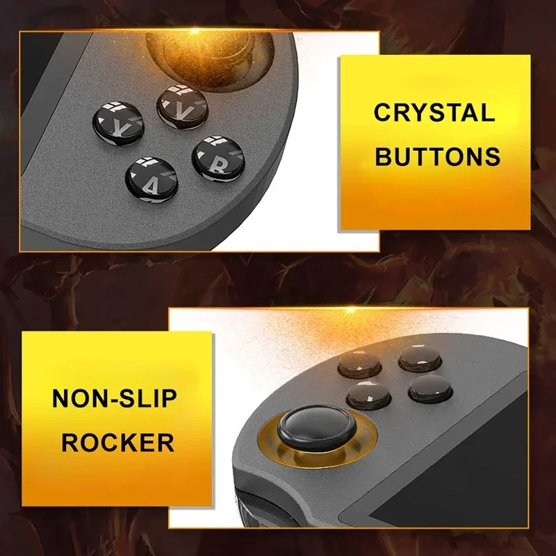 Game Player Handheld 4.5in IPS Screen Two Player Games+Game Handle Retro Video Game Console 64G 20000+ Game for PS1/GBA/SFC/MAME - 5