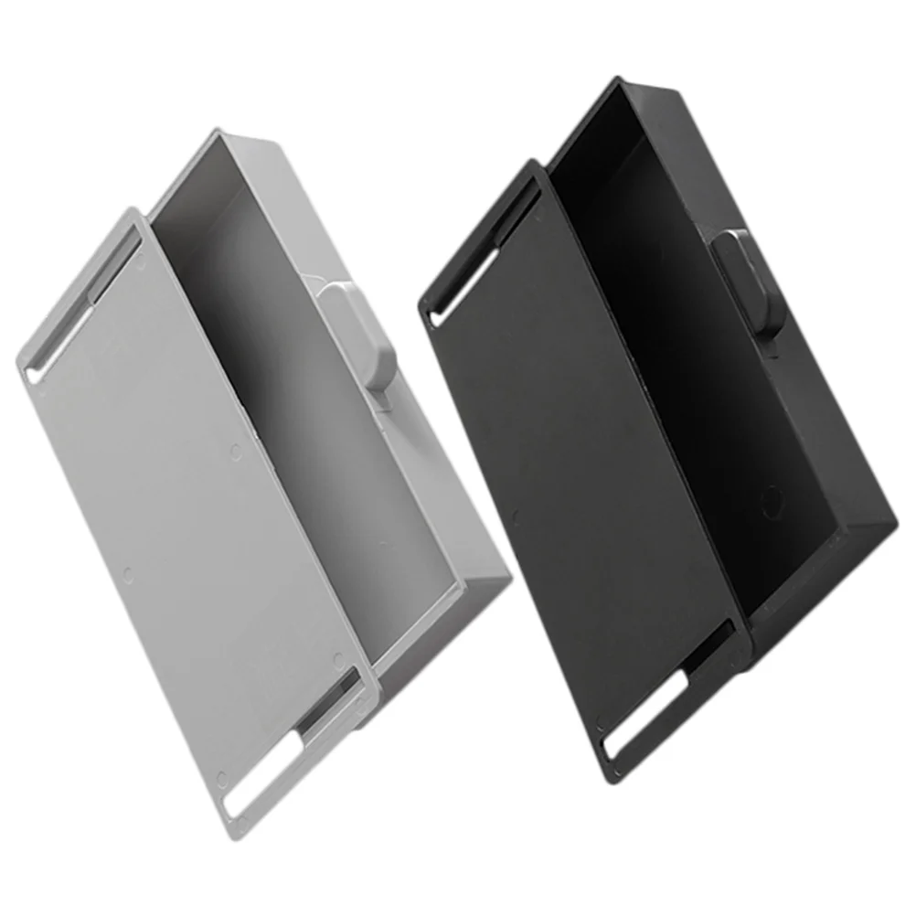 

2 Pcs Punch Free Storage Box Desk Organizer Drawers under Table Penholder