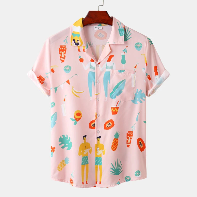 Summer Rainbow Men's Vocation Lapel Camisa Oversized Hawaiian Shirts 3d Print Fashion Men Women Beach Short Sleeve Blouse Boys