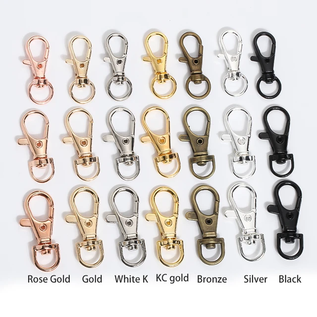 5 Pcs Big Metal Lobster Clasp Hooks 30x70MM Keychain Supplies Swivel Split  Key Ring Gold Diy Jewelry Making Findings Clasps