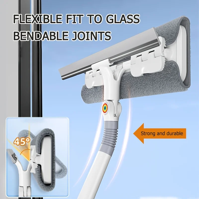 2-in-1 Glass Wiper Multi-Functional Plastic & Stainless Steel Window Cleaning Tool Ideal for Bathroom Outdoor and Glass Surfaces window cleaning squeegee window cleaner window cleaning tool cleaning scraper glass scraper glass window scraper screen cleaning set cleaning squeegee shower squeegee cleaning mop