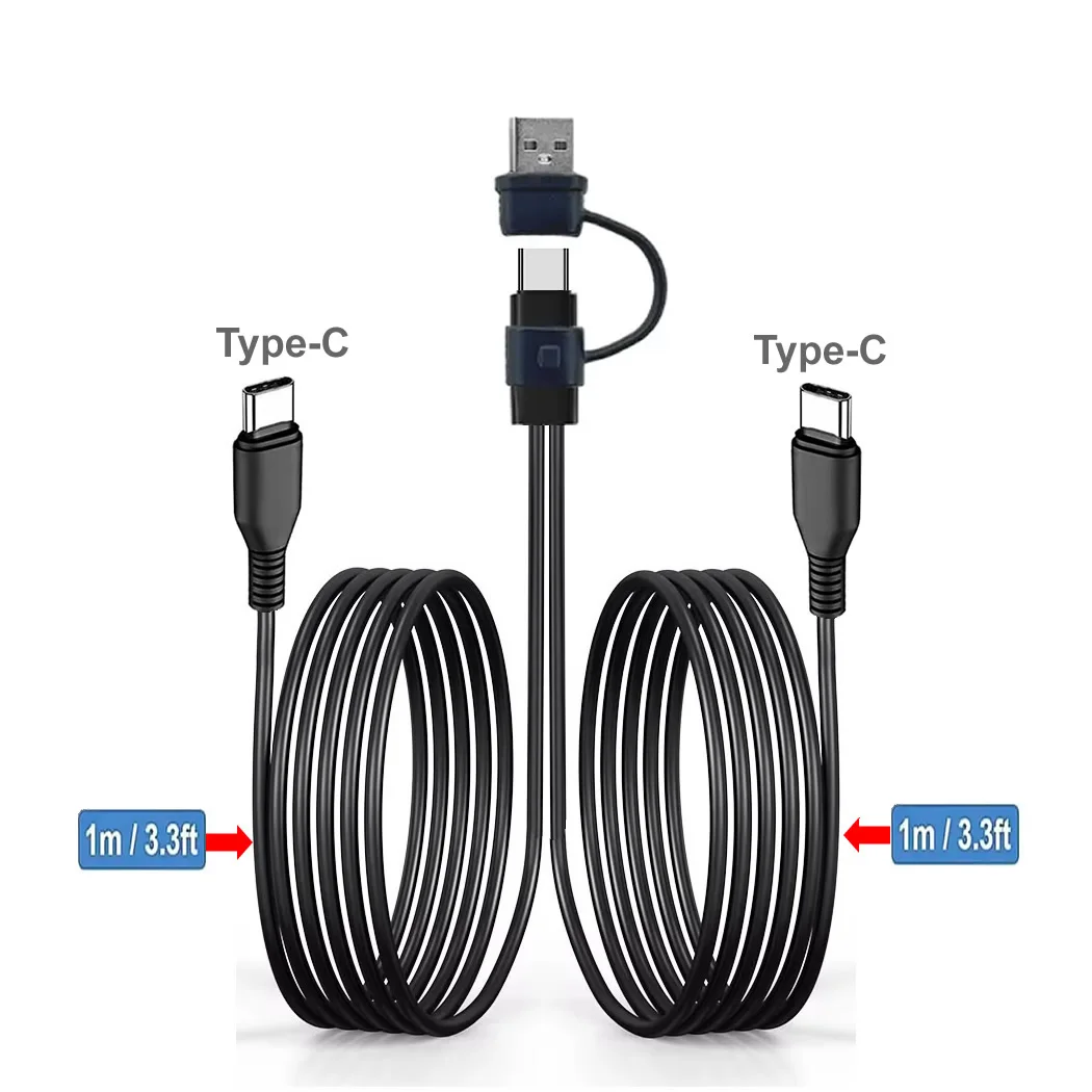 Universal Dual USB-C Splitter & Multi-Charging Cable