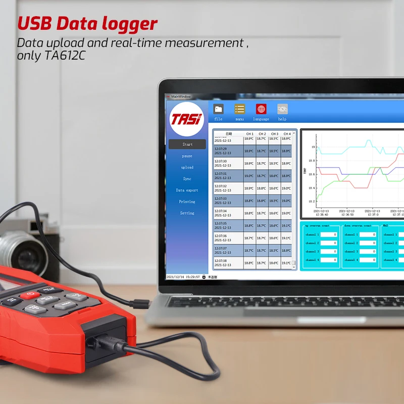 TASI TA612A TA612B TA612C Thermometer Contact Digital Thermocouple Temperature Tester K/J Thermometer C/ F Measuring Tools digital thermometer