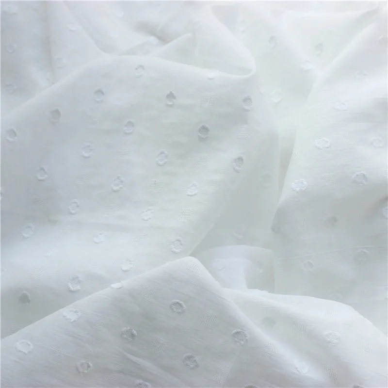 High-quality Cotton Fabric with Dots and Flower Patterns, For Summer Women's Wear, Shirt & Dress Making, DIY Crafting Material