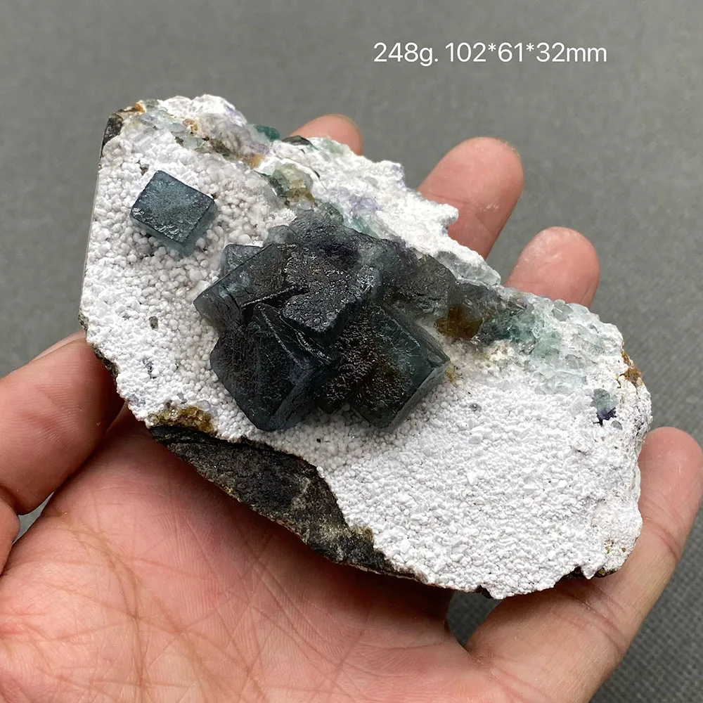 100% Natural Inner Mongolia blue Fluorite Mineral specimen cluster Stones and crystals Healing crystal Free shipping