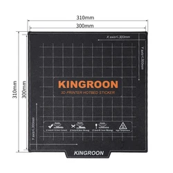 High - Performance Magnetic 3D Printer Build Plate - Heat - Resistant Soft Magnet Sheet (Available in 180mm, 235mm, 310mm Sizes) (310mmx310mm)