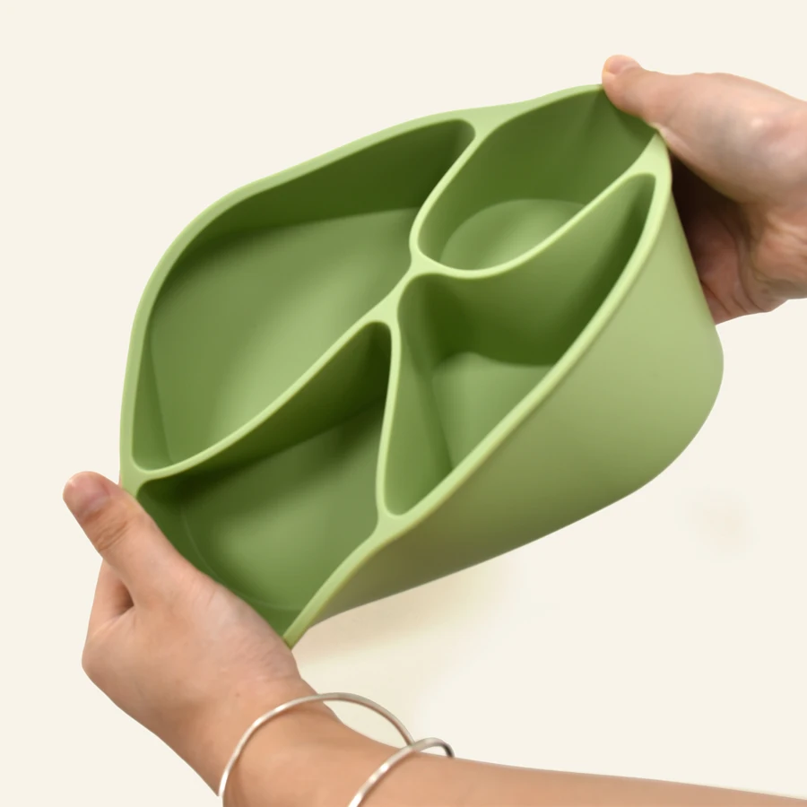 1PCSilicone Food Storage Box Portable Lunch Box For Food Dinnerware Food Container Feeding Bowl Lunchbox Children's Tableware 4