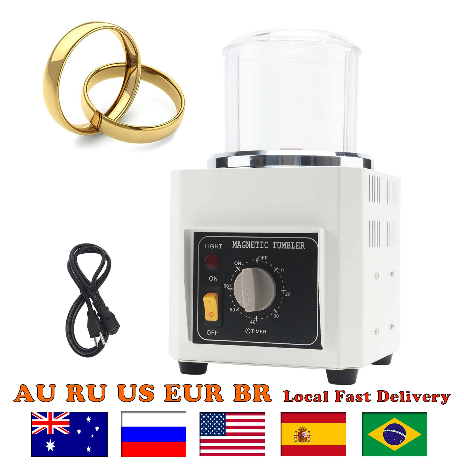 KT-90 磁気ポリッシャータンブラー AC ミニ DIY ジュエリー