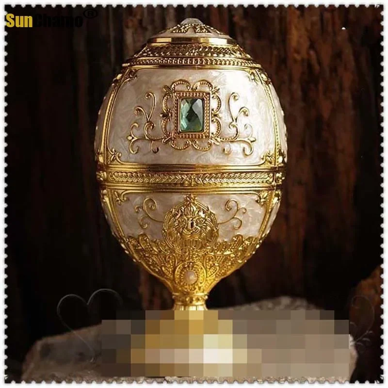 유럽 스타일 프레스 자동 이쑤시개 상자 장식, 창의적인 선물 캔, 금속 계란 모양 배럴, 작은 장식 항아리