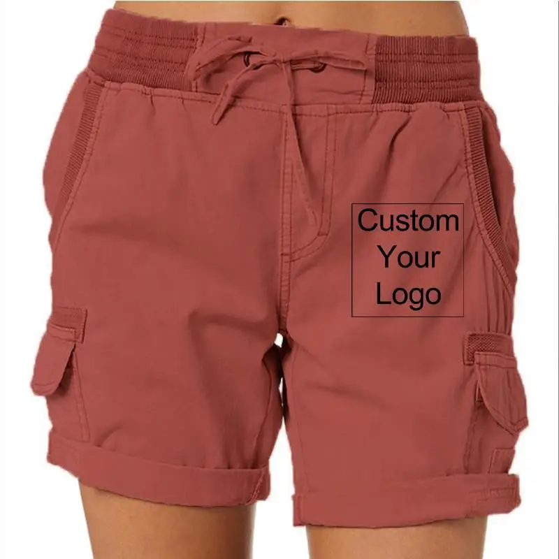 Customize Your Logo Outdoor Casual Golf Active Shorts Women's Hiking Cargo Shorts Summer Loose Bermuda Shorts with Pockets