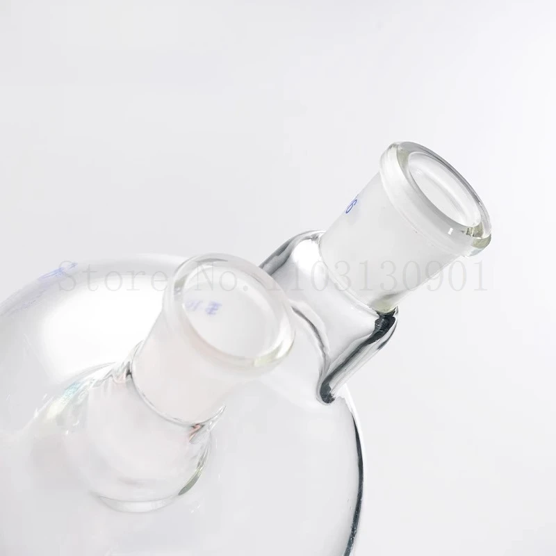 1pc 50ml-1000ml #24 Laboratory Distillation Flask Lab Straight/Oblique 2 Necks Round Bottom Glass Flasks