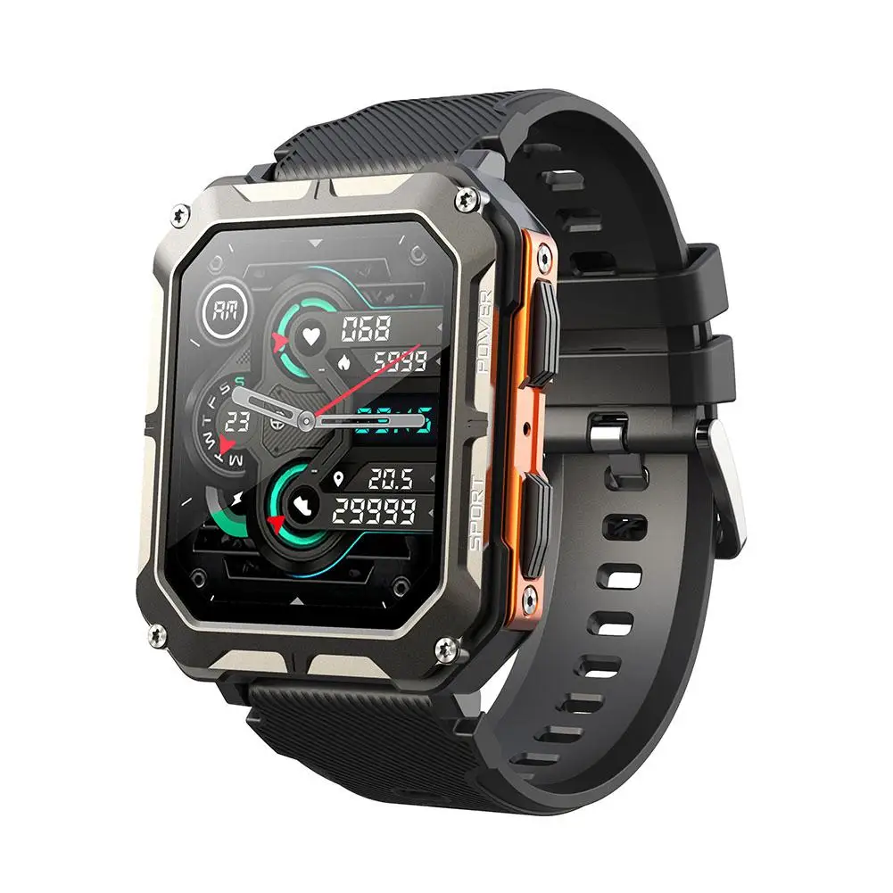 

C20pro Men Smart Watch Bluetooth-compatible Call 1.83 Inch Hd Screen Ip68 Waterproof Sports Smartwatch