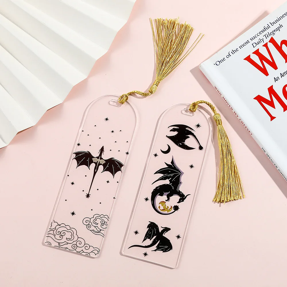 Acrylic Bookmark Anime Black Dragon Bookmarks Collection Gift for Book Lovers Acrylic Book Mark for Men Women Teacher Friend Kid Marker Reading