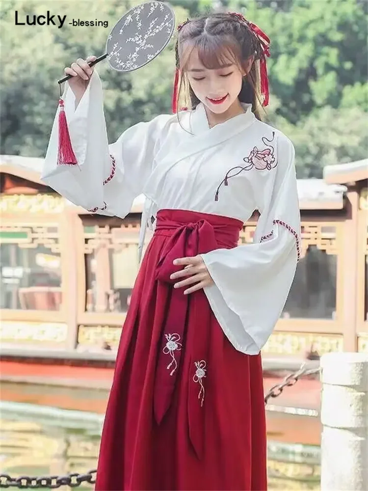 Women Japanese Dress Long Kimono Cardigan Girls Skirt Top Floral Embroidered Full Sleeve Ancient Oriental Cosplay Cardigan Japanese kimono japanese kimono cardigan japanese kimono shirt