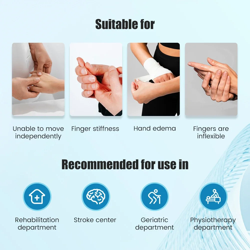 Handtrainingsgerät Rehabilitationsroboter Handschuhe Fingertrainer Orthese für Schlaganfall-Hemiplegie-Herebralinfarktpatienten – Detail 5