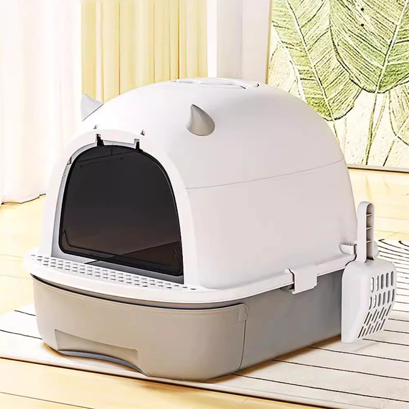 

Covered Toilet Cat Bedpans Sandbox Sand Strainer Design Container Cat Bedpans Carpet Shovel Lettiera Gatto Cat Furniture