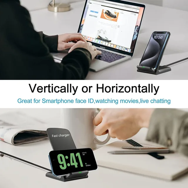 Support de chargeur sans fil pour iPhone, 15, 14, 13, 12 Pro, Poly 8, X, XS Max, Samsung, Xiaomi, induction, charge rapide, station S6, 30W 6