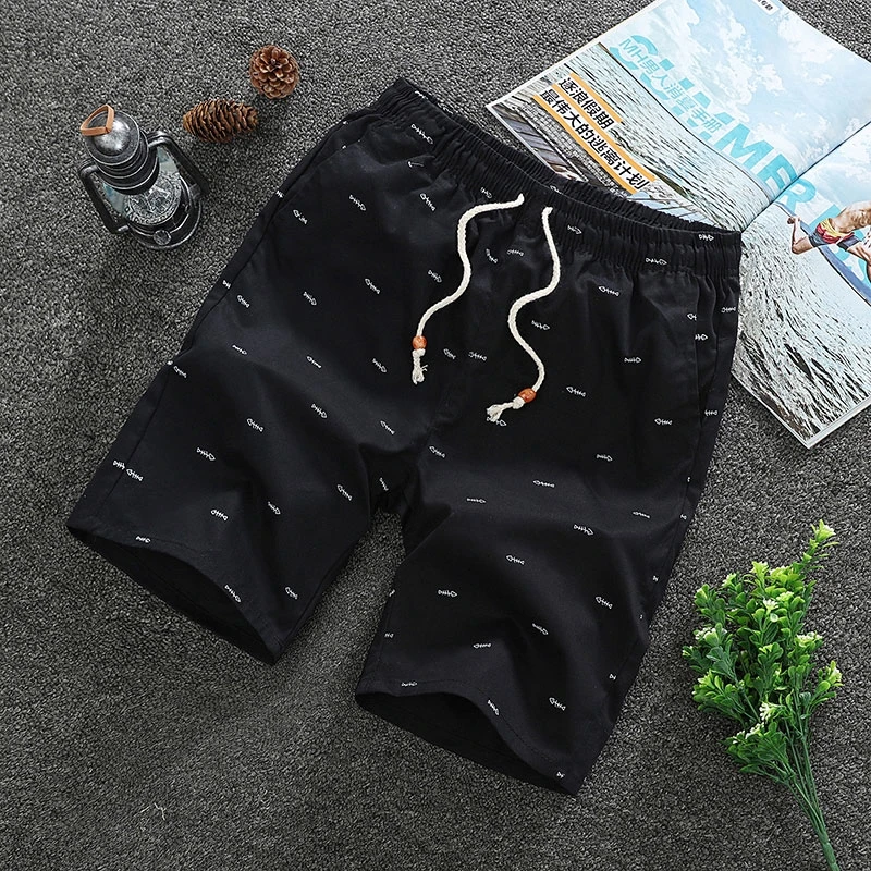 Fashion Shorts Men Japan Style Polyester Running Sport Shorts For Men Casual Summer Elastic Waist Solid Shorts Printed Clothing mens casual summer shorts