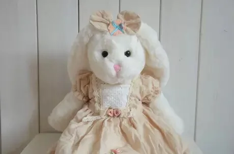 Creative Funny Rabbit Dolls 38cm 48cm Stuffed Soft Bunny Rabbit Plush Toys Wearing Beautiful Dress For Kids Girls Birthday Gift