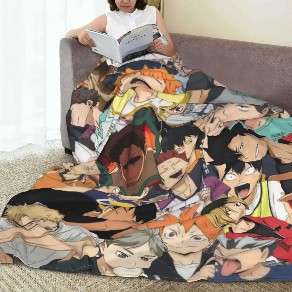Volleyball Anime Baby Blankets Coral Fleece Plush Decoration Miya Atsumu Manga Soft Throw Blankets for Bed Travel Quilt
