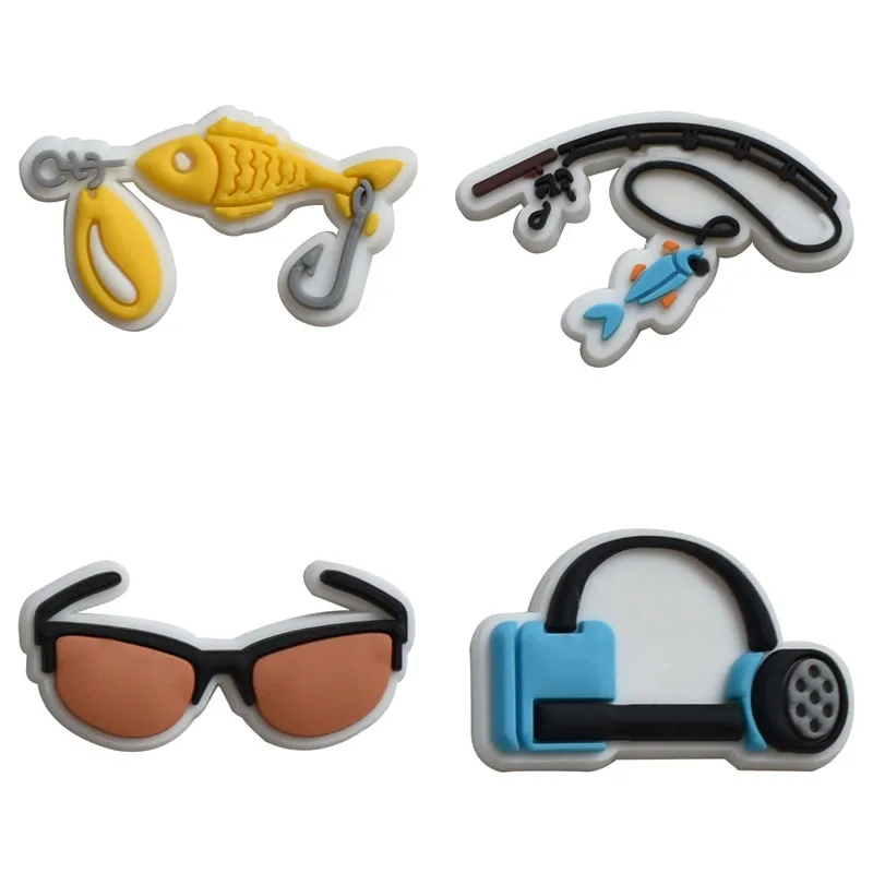 Fishing-Themed Shoe Charms for Clogs and Shoes Accessories