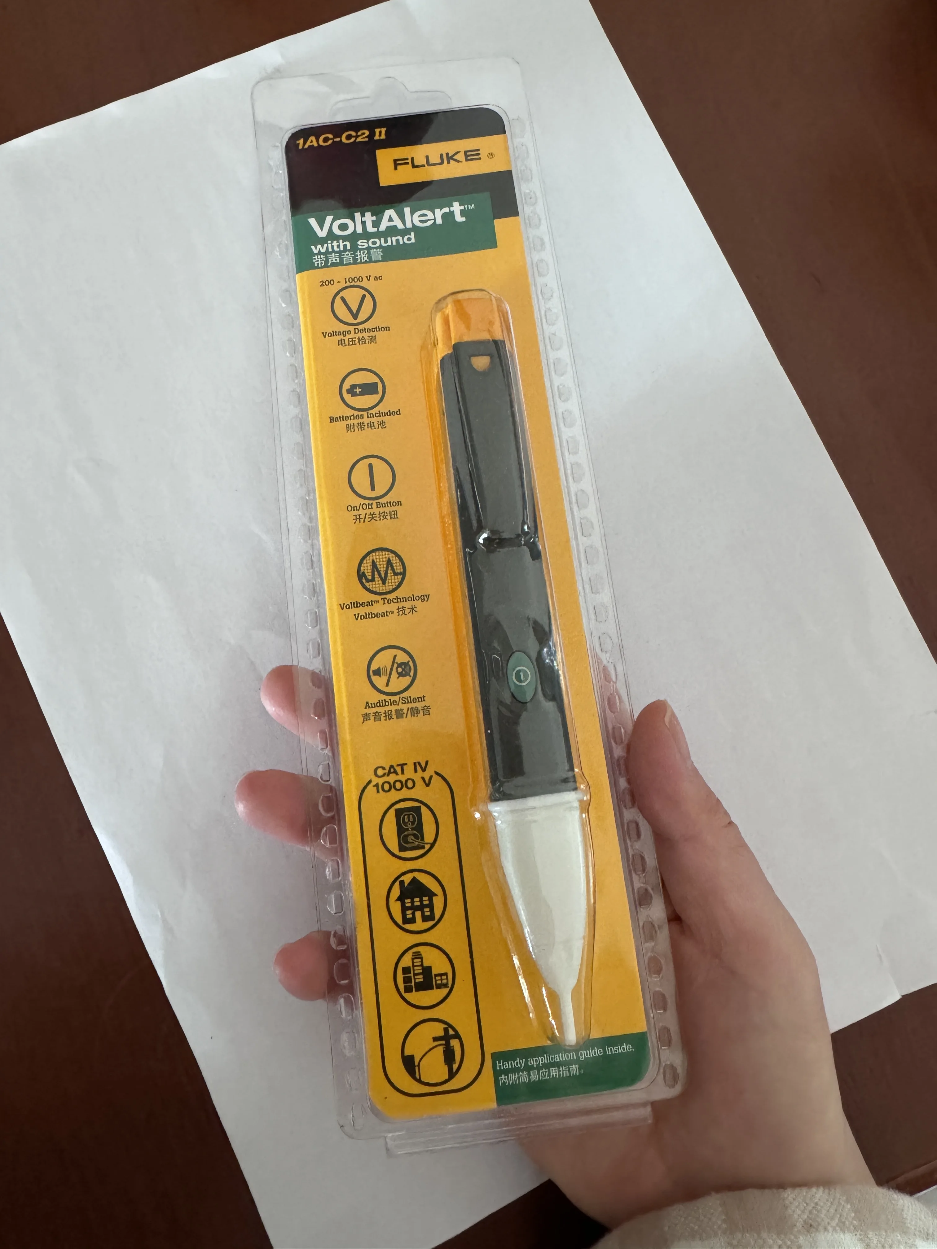 Voltage Detector Tester FLUKE 1AC-C2 II VoltAlert Non-contact 200~1000V AC Ditector Pen