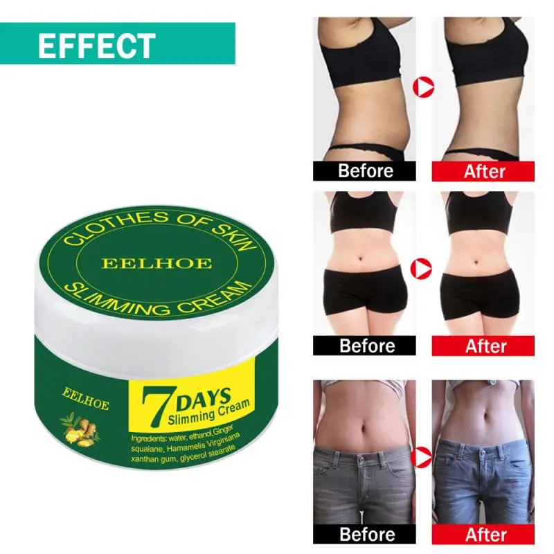 EELHOE 7 Days Ginger Slimming Cream Fat Burning Anti-cellulite Weight ...